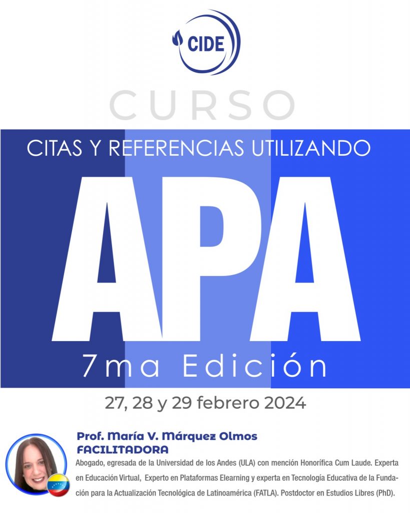 Curso Citas y Referencia Utilizando APA 7ma Edición